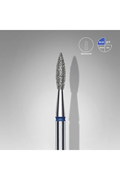 STALEKS Elmas Sivri Alev Freze, Mavi, Çap 2,1 mm, Çalışma Kısmı 8 mm