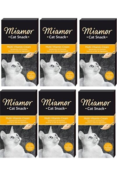 Miamor Cream Multi Vitaminli Kedi Ödülü 6 x 15 gr 6 Lı Eko Paket