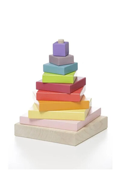 CUBIKA Dřevěná hračka, Cubika, Barevná pyramida