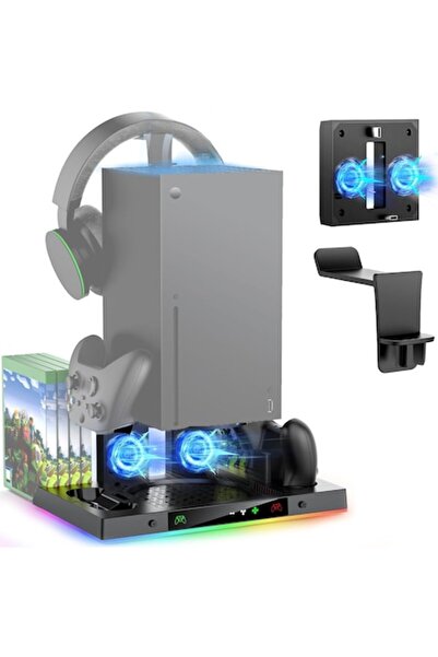 LEBLOU Stație de asistență pentru Xbox Series X cu RGB și răcire duală