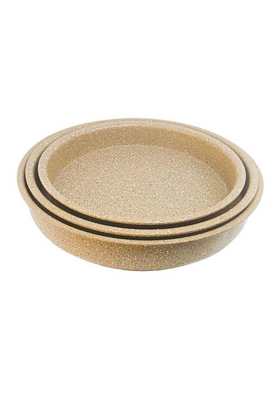OMS 3Pcs Set Granite Oven Trays Size 28,32,34 Cm - Made in Turkey