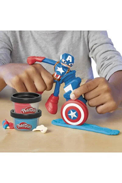 JollyMag PLAY-DOH FLEXIBILNÍ FIGURKA MARVEL S PŘÍSLUŠENSTVÍM KAPITÁN AMERIKA 10 CM
