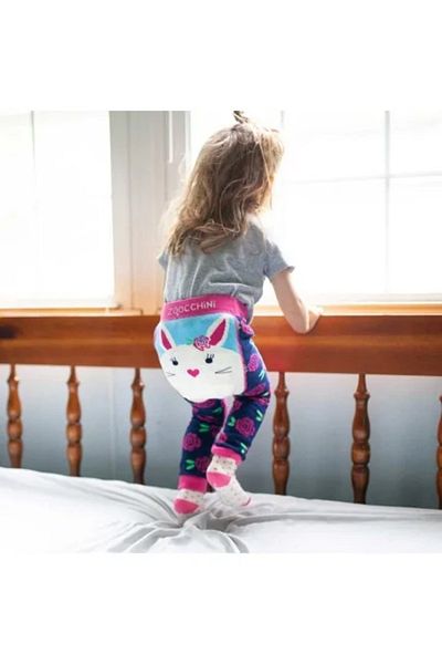 Zoocchini Set pantaloni și șosete antiderapante, Zoocchini, 12-18 luni – Bunny