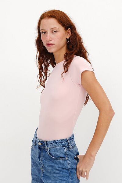 Addax Crew Neck Short Sleeve Bodysuit Z24-0043-H8