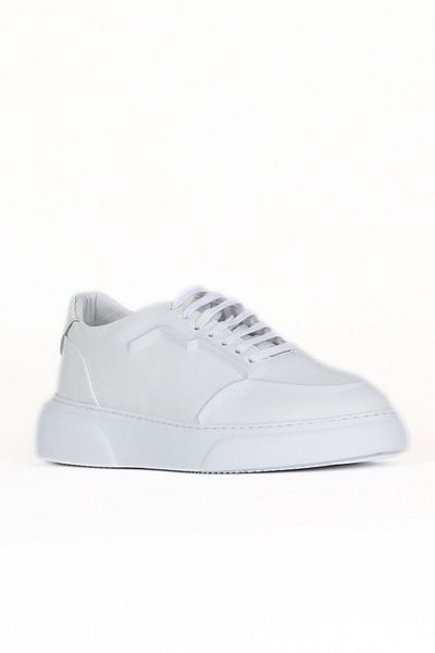 Bueno Shoes White Antique Leather Men's Sports Shoes 32Ma103