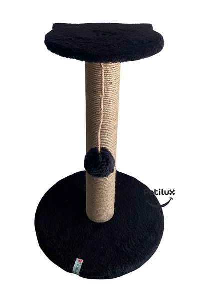 Petilux Jute Drawstring Single Scratching Post with Cat Head Figure Step Top
