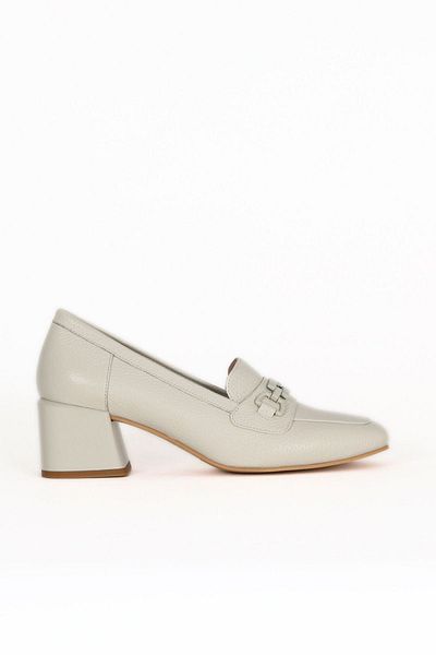 Bueno Shoes Beige Flotter Leather Women's Heeled Shoes 33Wa7395