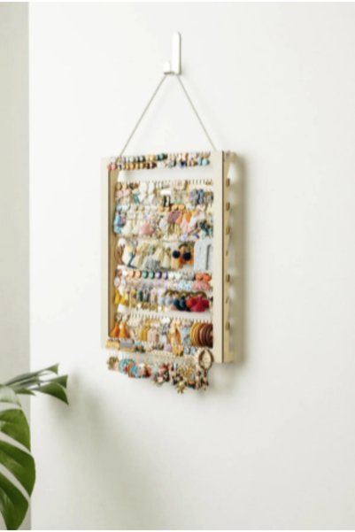 Generic Brand Creave Wooden Earring Display Stand Bohemian Style Earring Jewelry Stand Jewelry Hanger Organizer