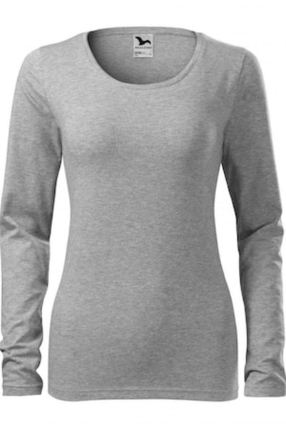 Malfini Tricou slim pentru femei, gri închis, mărimea XS