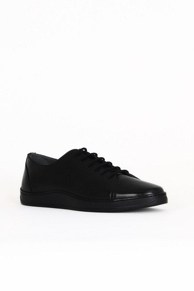 Bueno Shoes Black Safari Leather Men's Sports Shoes 34Ma12347