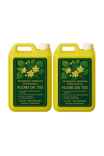 Fabinni Deluxe Detergent de Rufe Universal 2x5litri FabinniDeluxe cu Flori de Tei -200 spalari