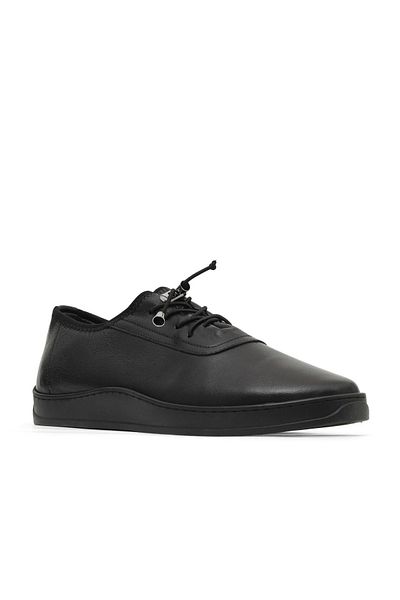 Bueno Shoes Black Safari Leather Men's Sports Shoes 34Ma12343