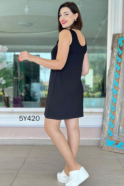 İnce Topuk Zero Sleeve Bamboo Dress 5Y420