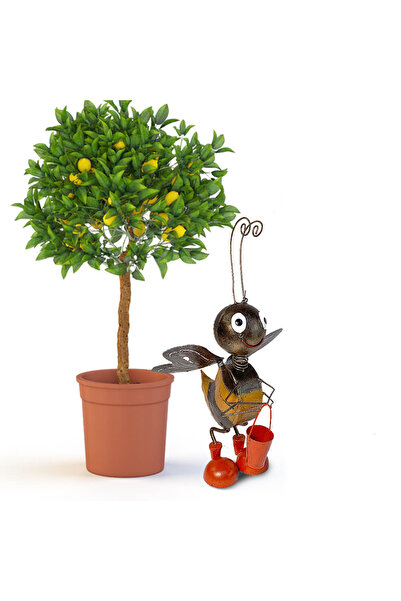 OEM Metal garden decoration Bee with bucket 37x22x24 cm