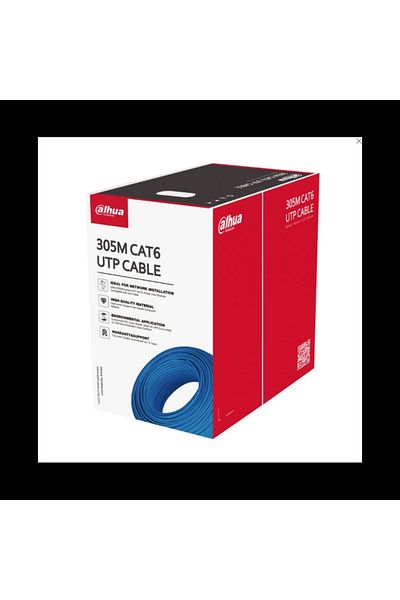 DAHUA Dh-Pfm923I-6Un-C, Cat6 305m, 24Awg 0.53mm, Utp, 100% Copper, Lszh Halogen Free Cable, Blue Color