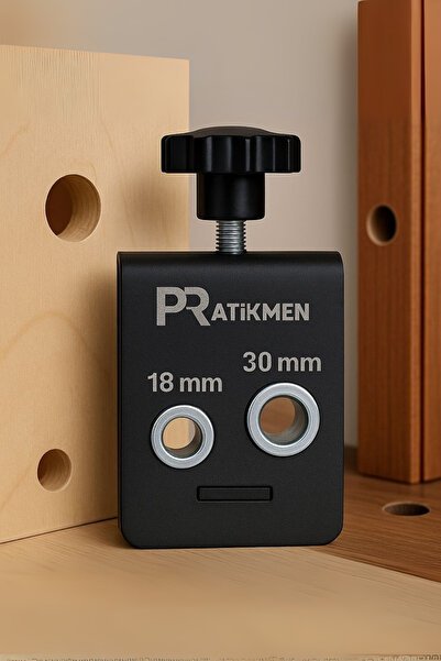 pratikmen Bas Aç 18 ve 30 Mm Orta Merkez Delik Delme Aparatı