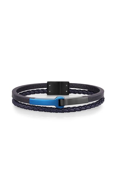 Daniel Klein Men's Real Leather Bracelet Dkj.6.10021-3