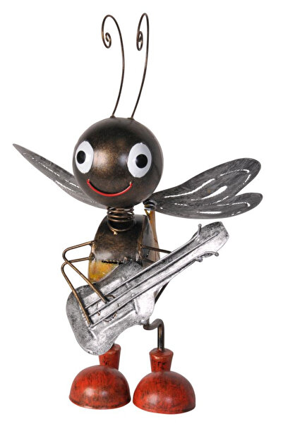 OEM Garden decoration Bee with guitar 36x20x23 cm