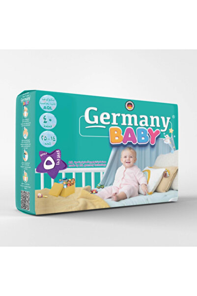 germany baby حفاضات أطفال ألمانية رقم 5، 14-25 كجم، 40 قطعة