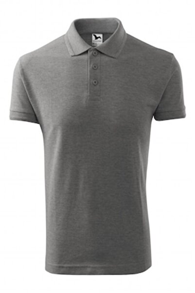 Malfini Men's Polo Shirt Pique Polo, Dark Gray, Size L