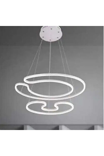 LED CONCEPT Lustra LED cu 3 tipuri de lumina si telecomanda, alba, rotunda, 1...