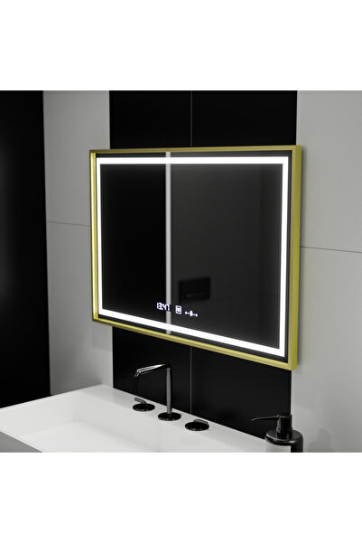 KORMAN TECHNIK Oglinda LED Rectangulara 120x80cm Verite Royale Gold MotionGlow Marcello Sistem Dezaburire Dimabila