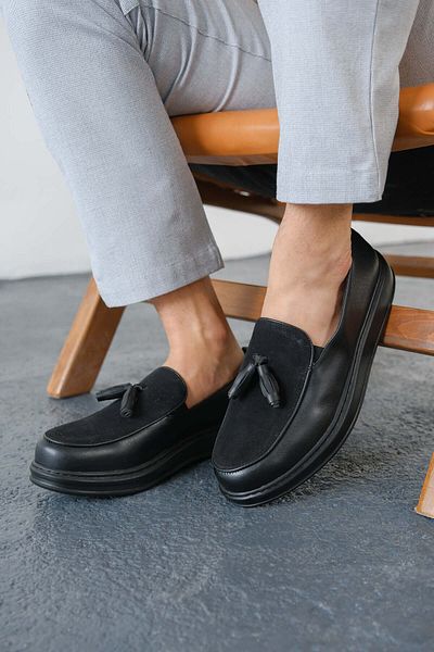Mooien Mn002 - Cst Loafer Pelle Men's Shoes Black