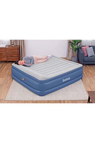 BESTWAY 80" x 76" x 22"/2.03m x 1.93m x 56cm Tritech Airbed King Built-in AC Pump - 67692
