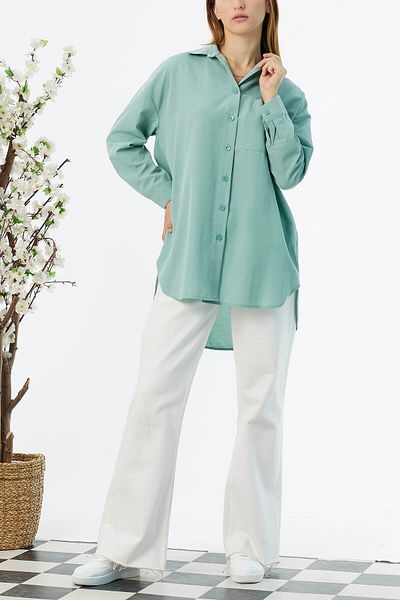 TOFİSA Single Pocket Shirt Mint - 27087