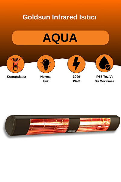 GOLDSUN Aqua 3000 Watt GSA30 Kumandasız Suya Dayanıklı Elektrikli Infrared Is...