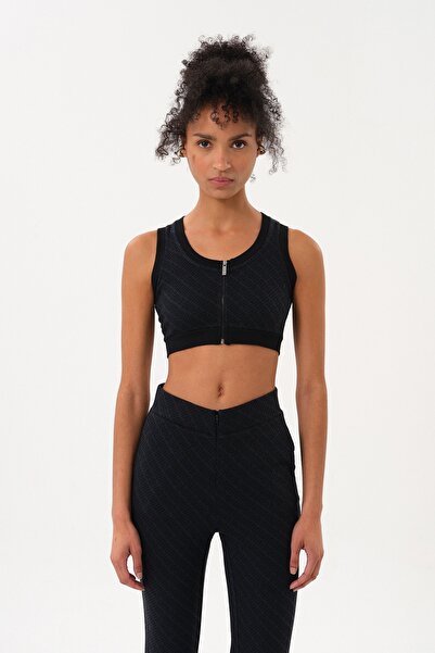 SPORTEMPT Γυναικείο αθλητικό σουτιέν με φερμουάρ, πλήρη υποστήριξη και εφέ σύ...