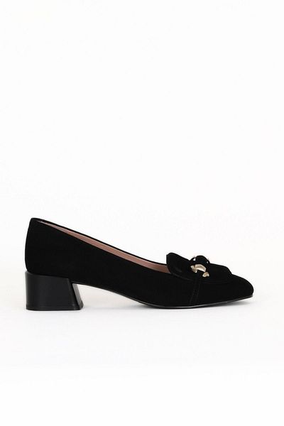 Bueno Shoes Black Suede Women's Heeled Shoes 33Wa7711