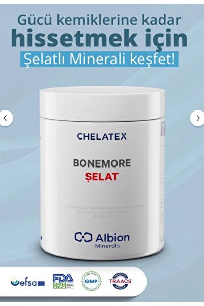 Chelatex Bonemore Kalsiyum Magnezyum İçeren 60 Bitkisel Kapsül
