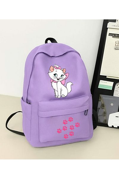 Toum Cute Cat Printed School, Classroom, Course Backpack
