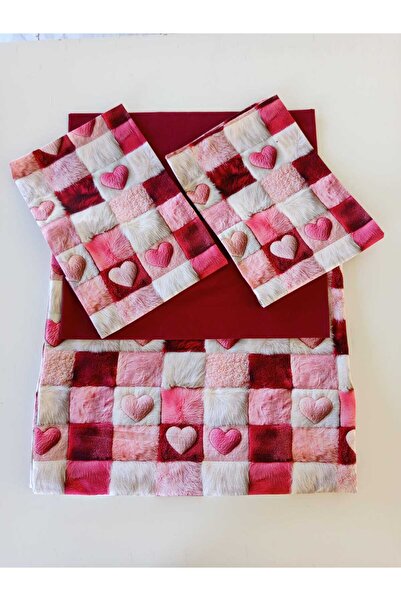 Home 5D kalp modeli nevresim takımı çift kişilik