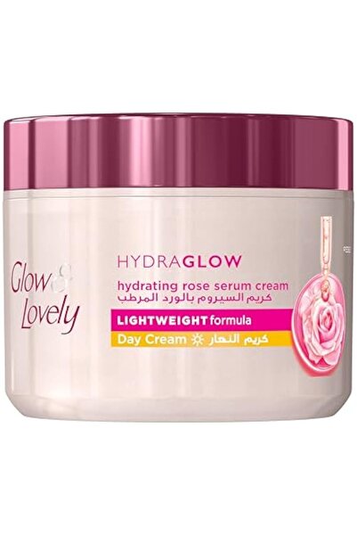 Glow & Lovely كريم هيدراجلو النهاري، كريم سيروم الورد المرطب، خفيف الوزن، ترط...