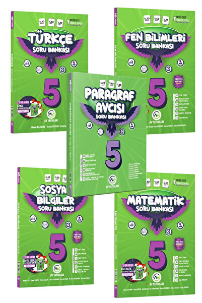 Av Akıllı Versiyon Yayınları Av Yayınları 5. Sınıf Türkçe Matematik Fen Bilim...