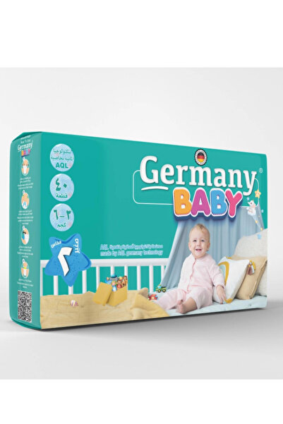 germany baby حفاضات أطفال ألمانية رقم 2، 3-6 كجم، 40 قطعة