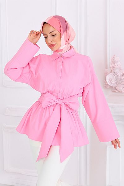 TOFİSA Waist Tunic Pink - 27550