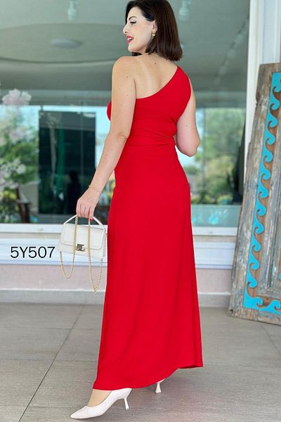 İnce Topuk Off Shoulder Low-Cut Dress 5Y507