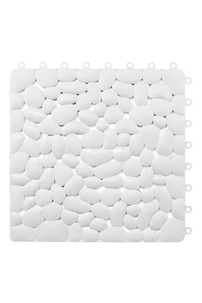 Sosar Set 6 buc Covor Antiderapant tip Dale pentru Cabina de Dus, alb 30x30 cm
