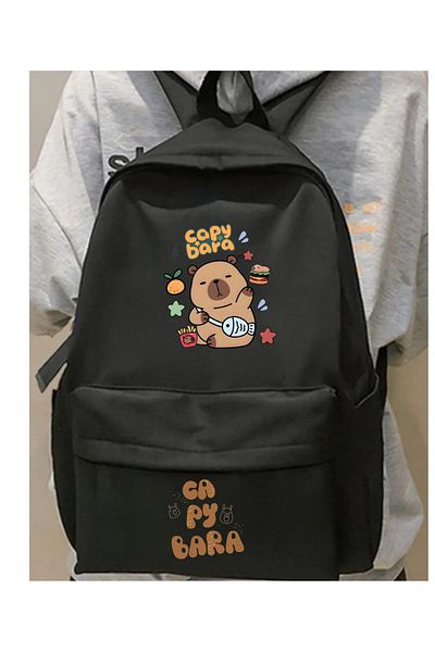 Toum Capibara Printed Unisex School Backpack