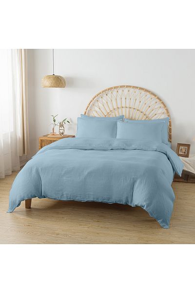 Eclectic homes Washed Linen Duvet Cover Set