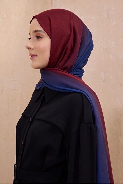 Belli شال بنمط تدرج جديد 1011 نمط تدرج أحمر كلاريت 49880