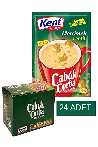 Kent Boringer Çabuk Çorba Mercimek 22g X 24 Adet