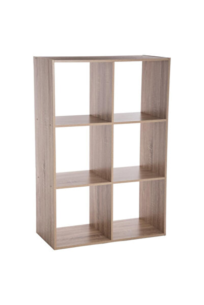 Five Simply Smart رف تخزين خشبي مختلط مكون من 6 أقسام