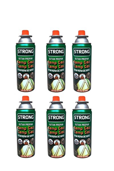 COMBAT 6 Adet Strong Bütan Propan Kamp Ocak Gazı Valfli Pürmüz Kartuşu 400 ml