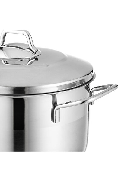 Dania Turkish 18/10 stainless steel cookware set with stainless steel lid of 9 pieces, 20-22-24-26-24