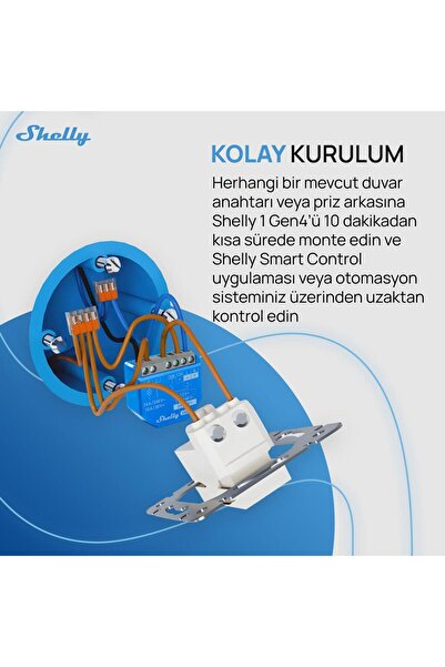 Shelly 1 Gen4 Akıllı Röle
