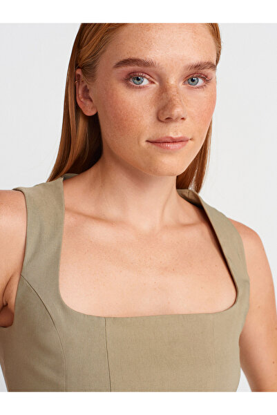 Dilvin 50860 Peplum Corset Top-Çağla